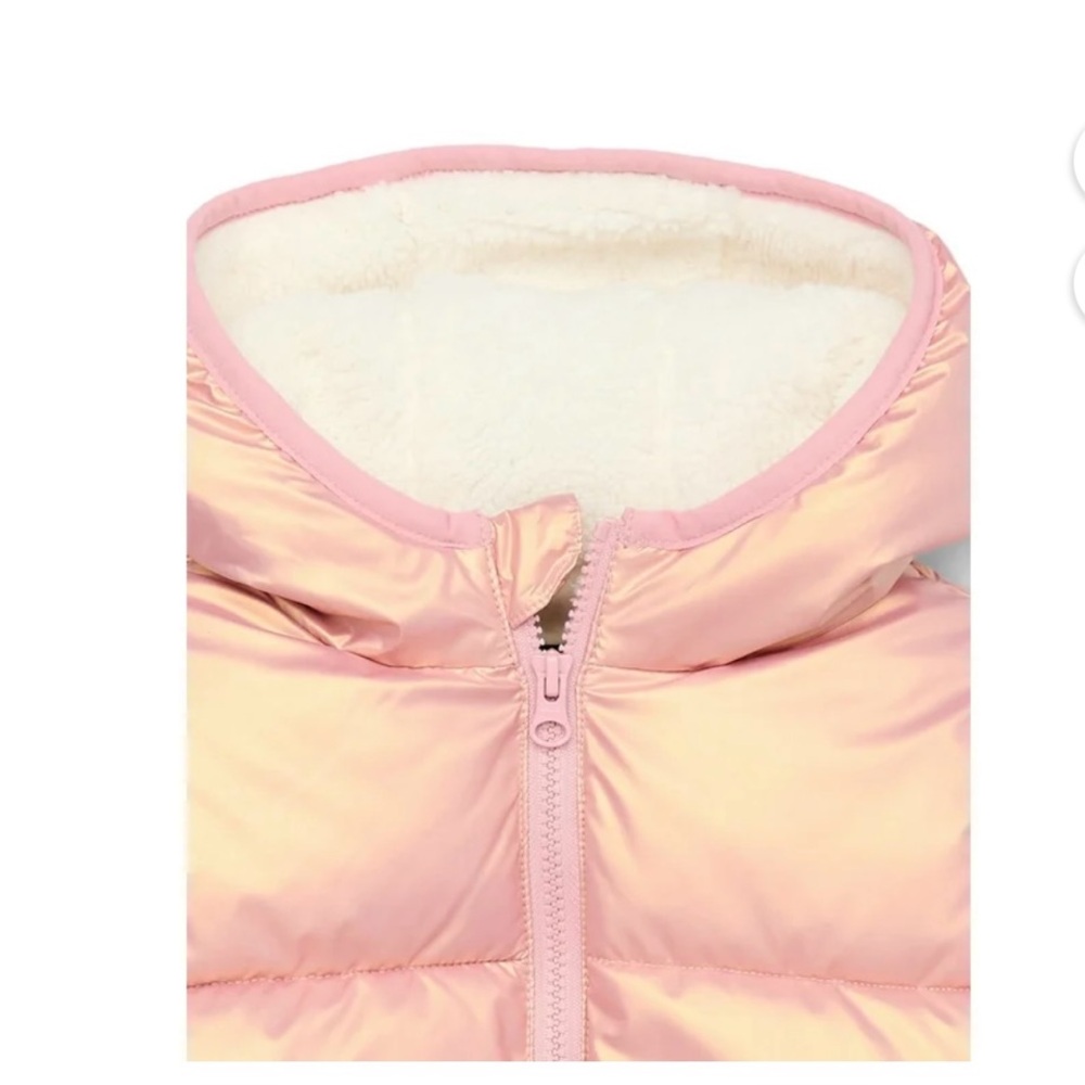 Pink Hooded Puffer Jacket - Picture 2 of 3